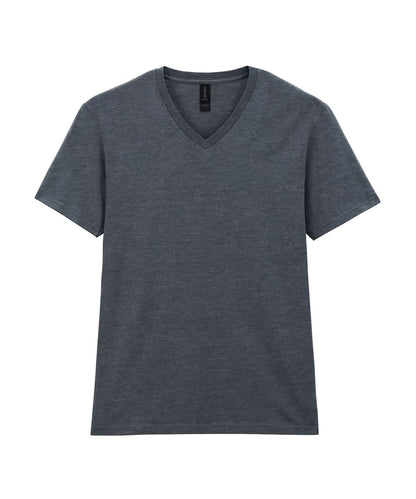Gildan Softstyle V Neck T Shirt GD010 - Dark Heather - Customisable T-Shirts