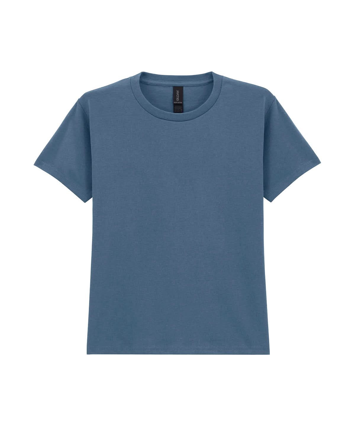 Gildan Heavy Cotton Youth T Shirt Indigo Blue GD05 - Indigo Blue - Customisable T-Shirt