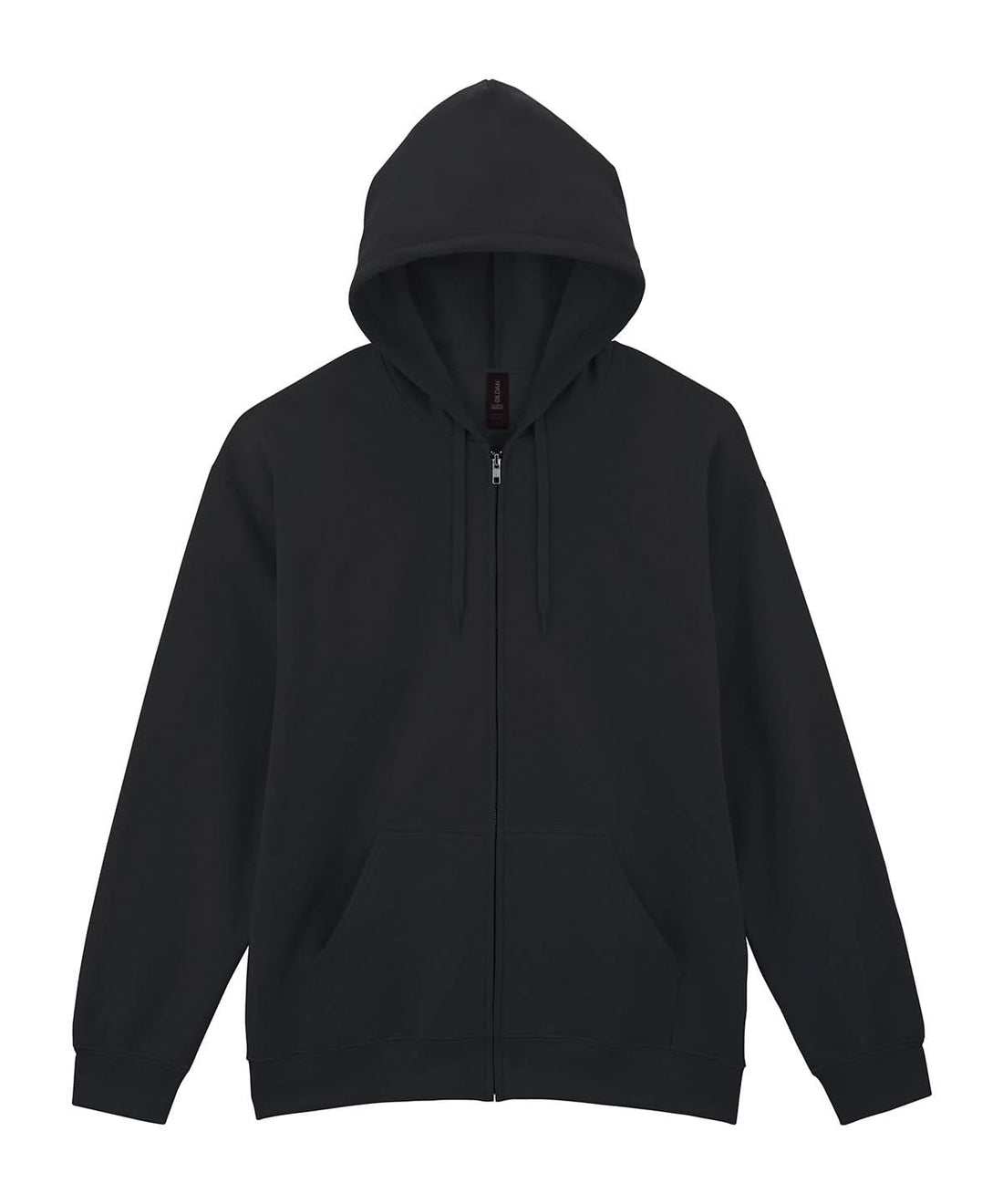 Gildan Softstyle Midweight Fleece Adult Full Zip Hooded sweatshirt GD068 - Black - Customisable Sweatshirts