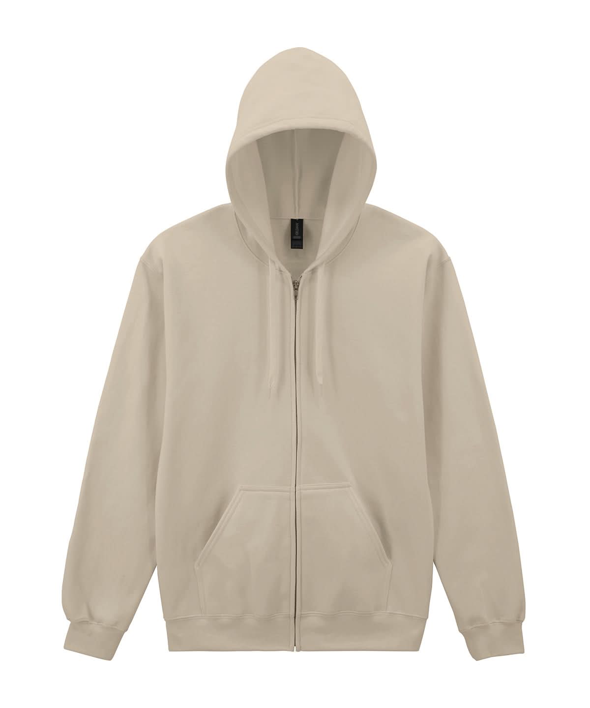 Gildan Softstyle Midweight Fleece Adult Full Zip Hooded sweatshirt GD068 - Sand - Customisable Sweatshirts