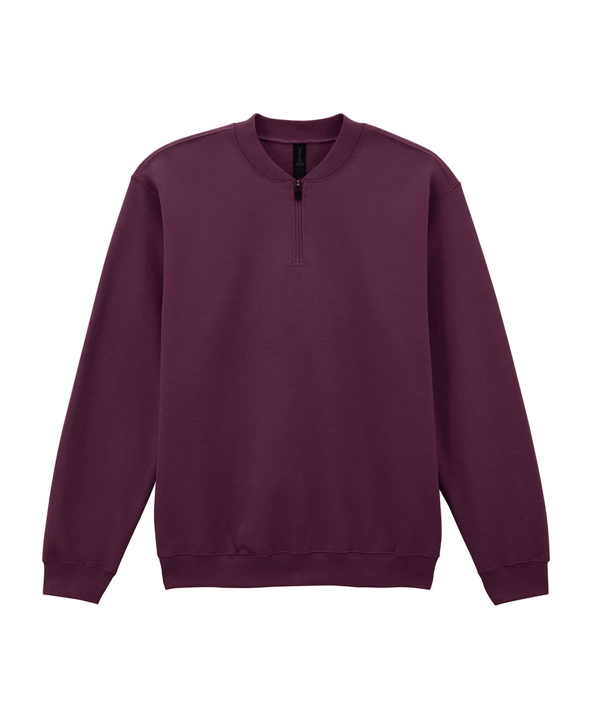 Gildan Softstyle Midweight Adult Fleece 14 Zip Sweatshirt GD069 - Maroon - Customisable Sweatshirts