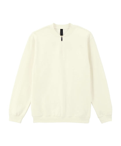 Gildan Softstyle Midweight Adult Fleece 14 Zip Sweatshirt GD069 - Off White - Customisable Sweatshirts