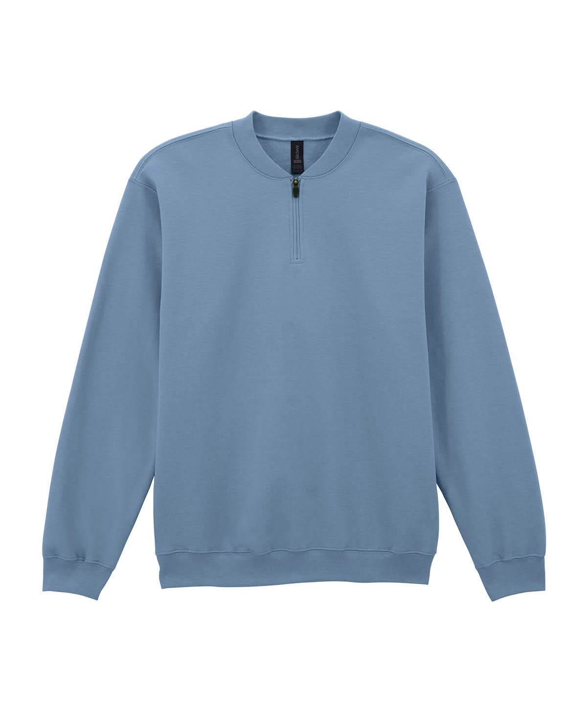 Gildan Softstyle Midweight Adult Fleece 14 Zip Sweatshirt GD069 - Stone Blue - Customisable Sweatshirts