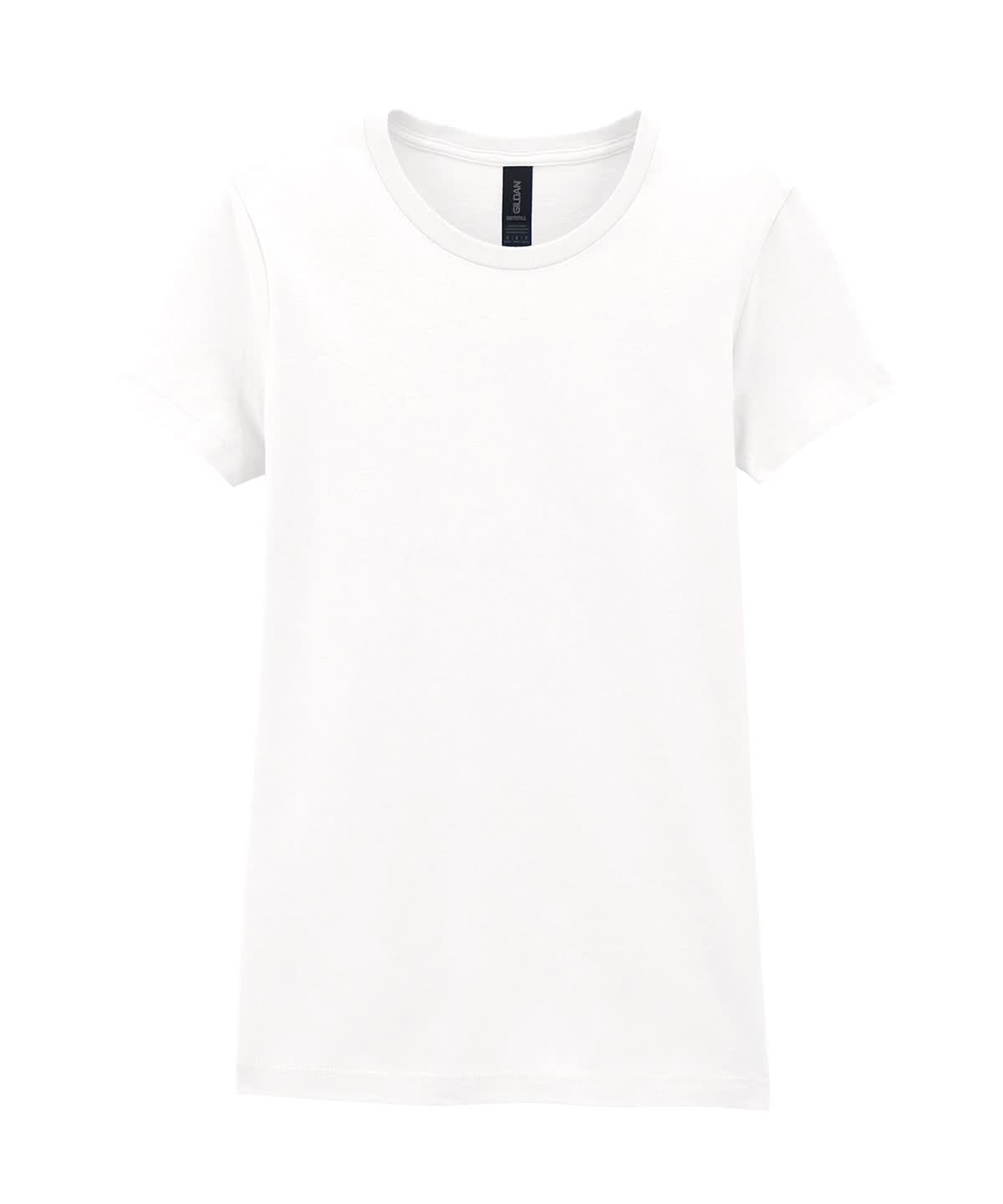 Gildan Softstyle Womens Ringspun T Shirt White GD072 - White - Customisable T-Shirts