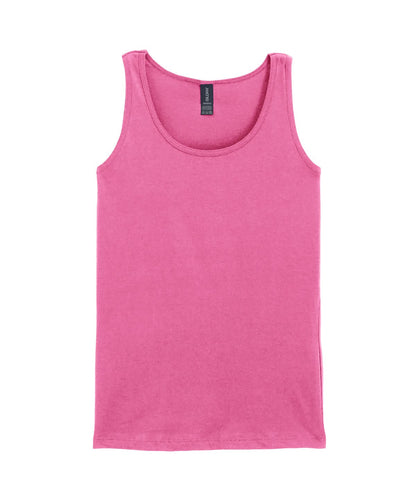 Gildan Softstyle Womens Tank Top GD077 - Azalea - Customisable T-Shirts
