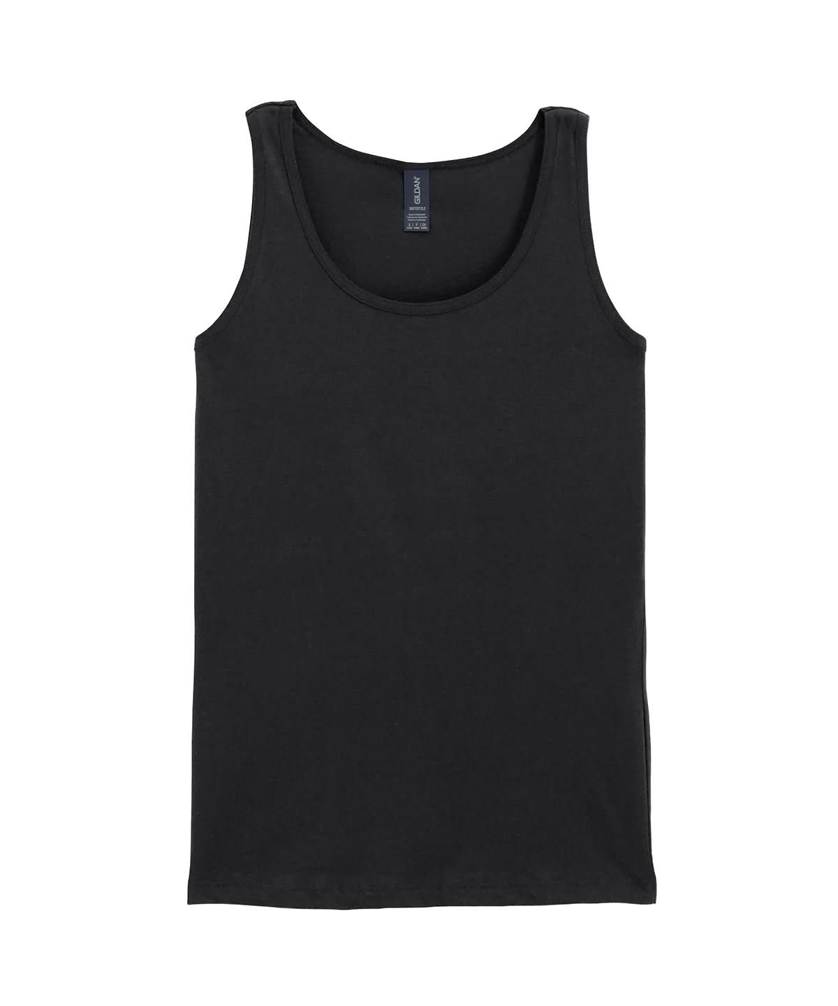 Gildan Softstyle Womens Tank Top GD077 - Black - Customisable T-Shirts