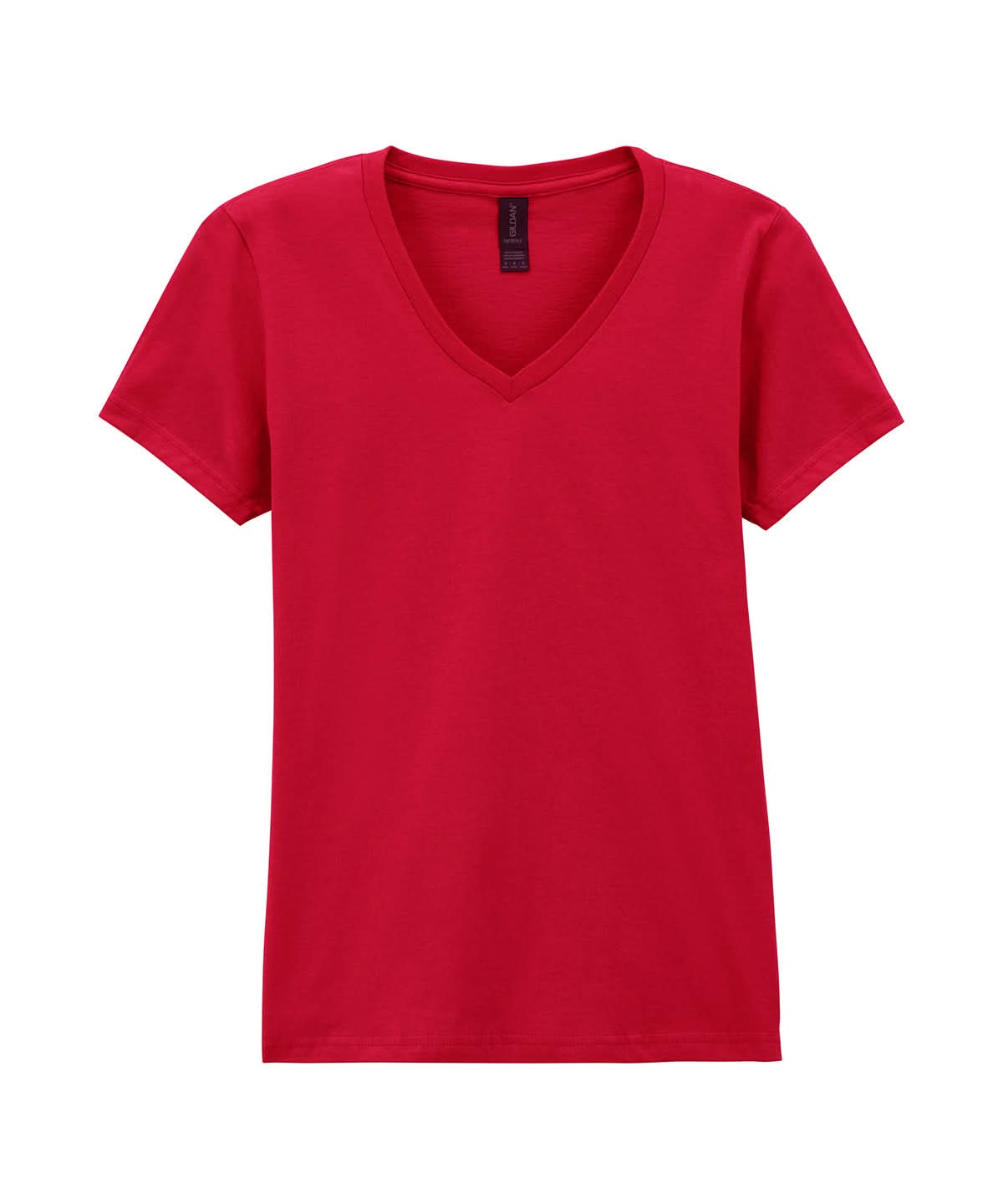 Gildan Softstyle Womens V Neck T Shirt GD078 - Cherry Red - Customisable T-Shirts
