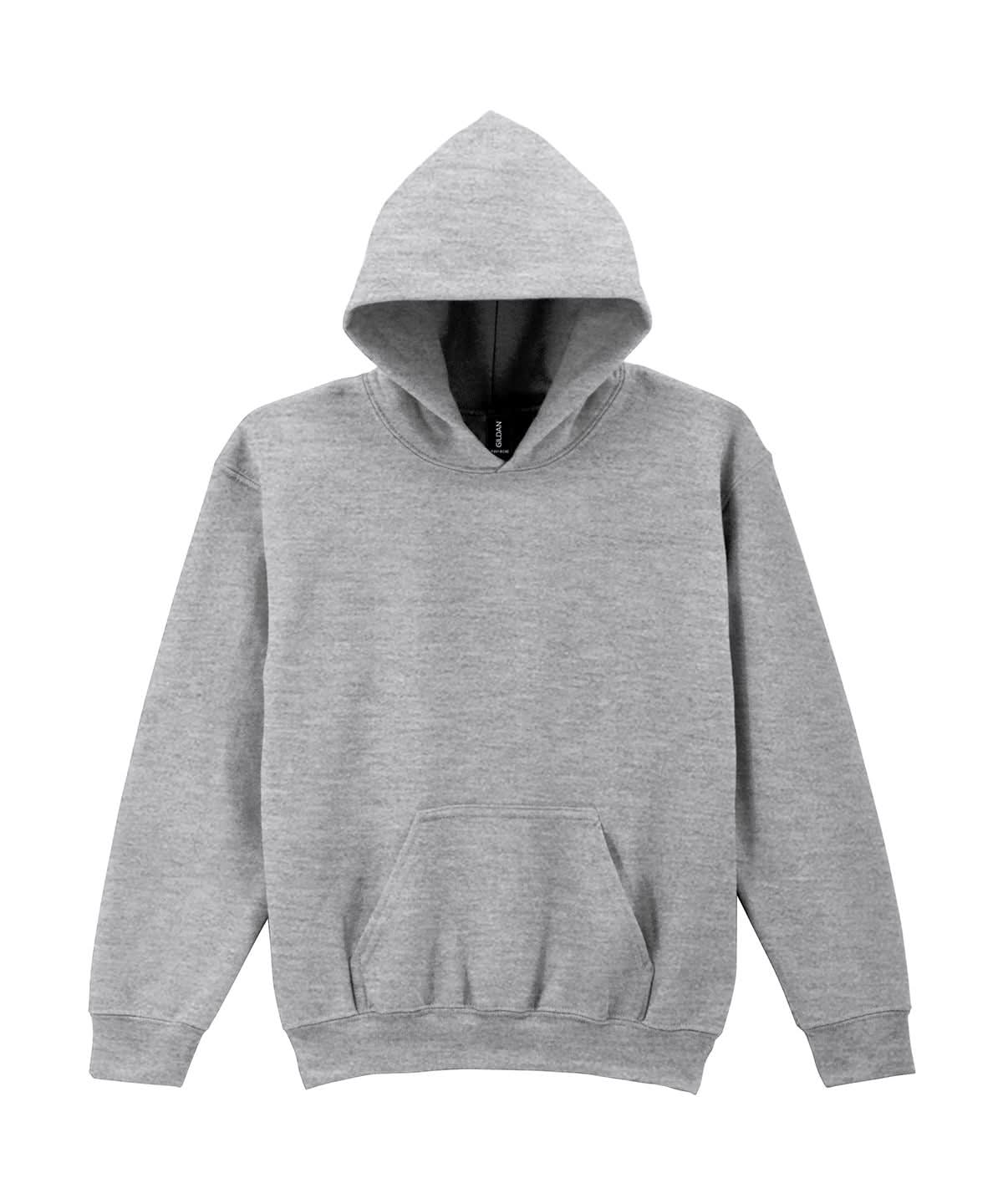 Gildan Heavy Blend Youth Hooded Sweatshirt GD57B - Sport Grey - Customisable Sweatshirts