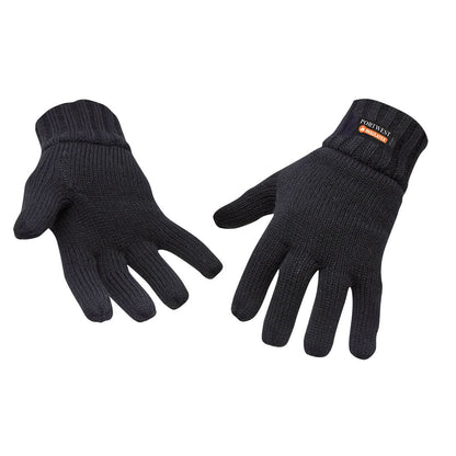 Portwest Insulated Knit Glove GL13 - Black - Customisable Gloves