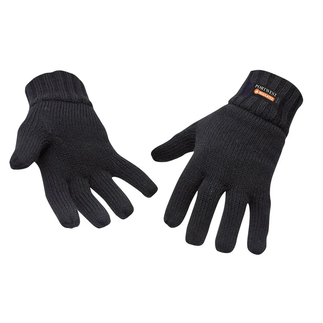 Insulated Knit Glove Gl13 - Black - Customisable All Weather Accessories