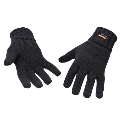 Insulated Knit Glove Gl13 - Black - Customisable All Weather Accessories