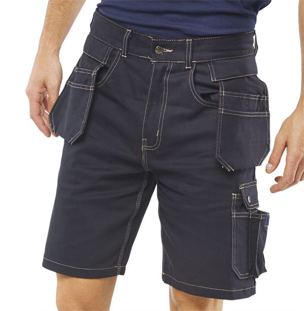 Beeswift Grantham Multi Purpose Pocket Shorts - Navy Blue - Customisable Shorts