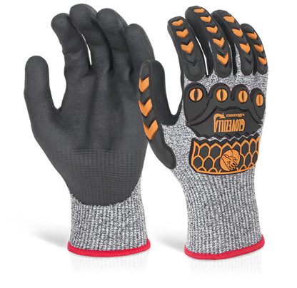 Glovezilla Beeswift Glovezilla Nitrile Palm Coated Gloves - Grey - Customisable Nitrile