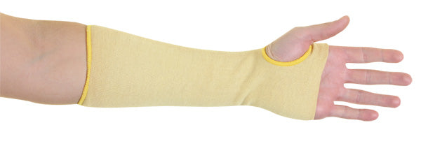 Glovezilla Beeswift Glovezilla Para Aramid Sleeve With Thumb Hole &quot; - Yellow 12&quot; - Customisable Cut Resistant
