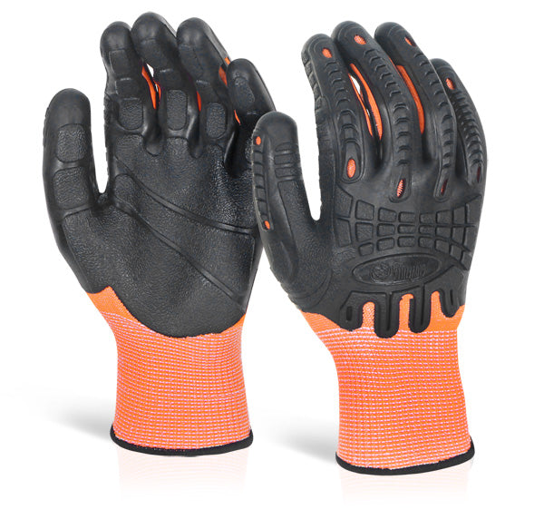 Glovezilla Beeswift Glovezilla Cut Resistant Fully Coated Impact Gloves - Orange - Customisable Cut Resistant