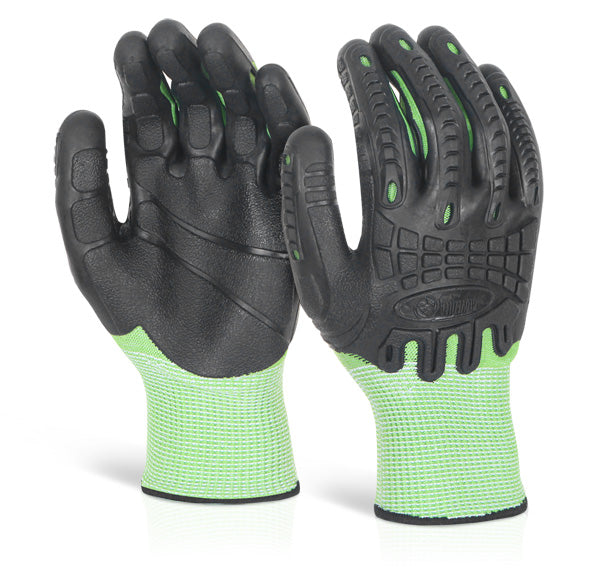Glovezilla Beeswift Glovezilla Cut Resistant Fully Coated Impact Gloves - Green - Customisable Cut Resistant