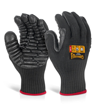 Glovezilla Beeswift Glovezilla Anti Vibration Gloves - Black - Customisable Anti-Vibration