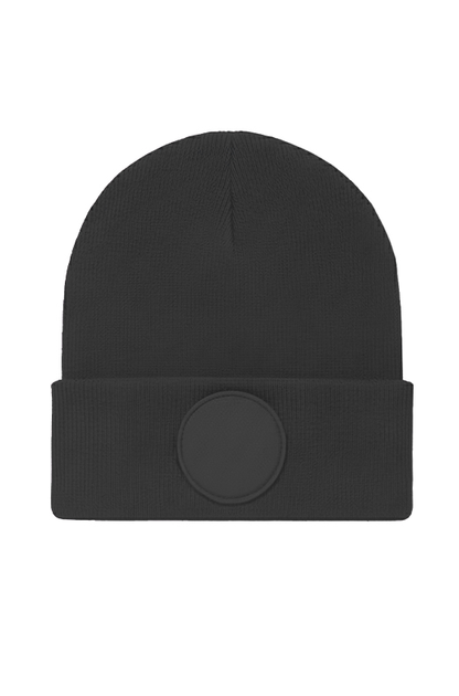 Circular Patch Beanie - UC412 - Graphite Grey One - Customisable HEADWEAR