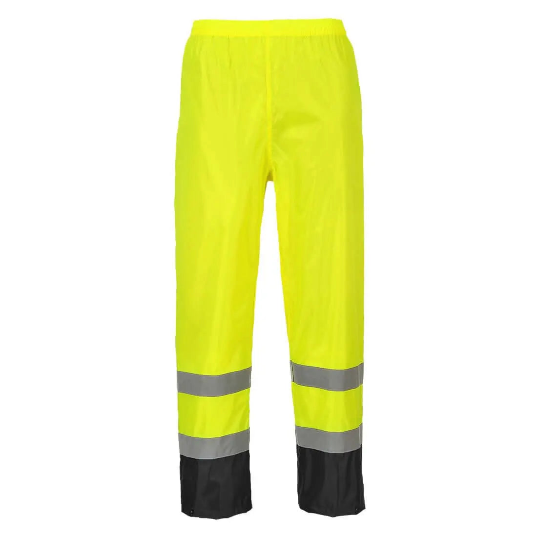 Hi Vis Contrast Classic Rain Trousers H444 - Yellow Black - Customisable Rain Trousers