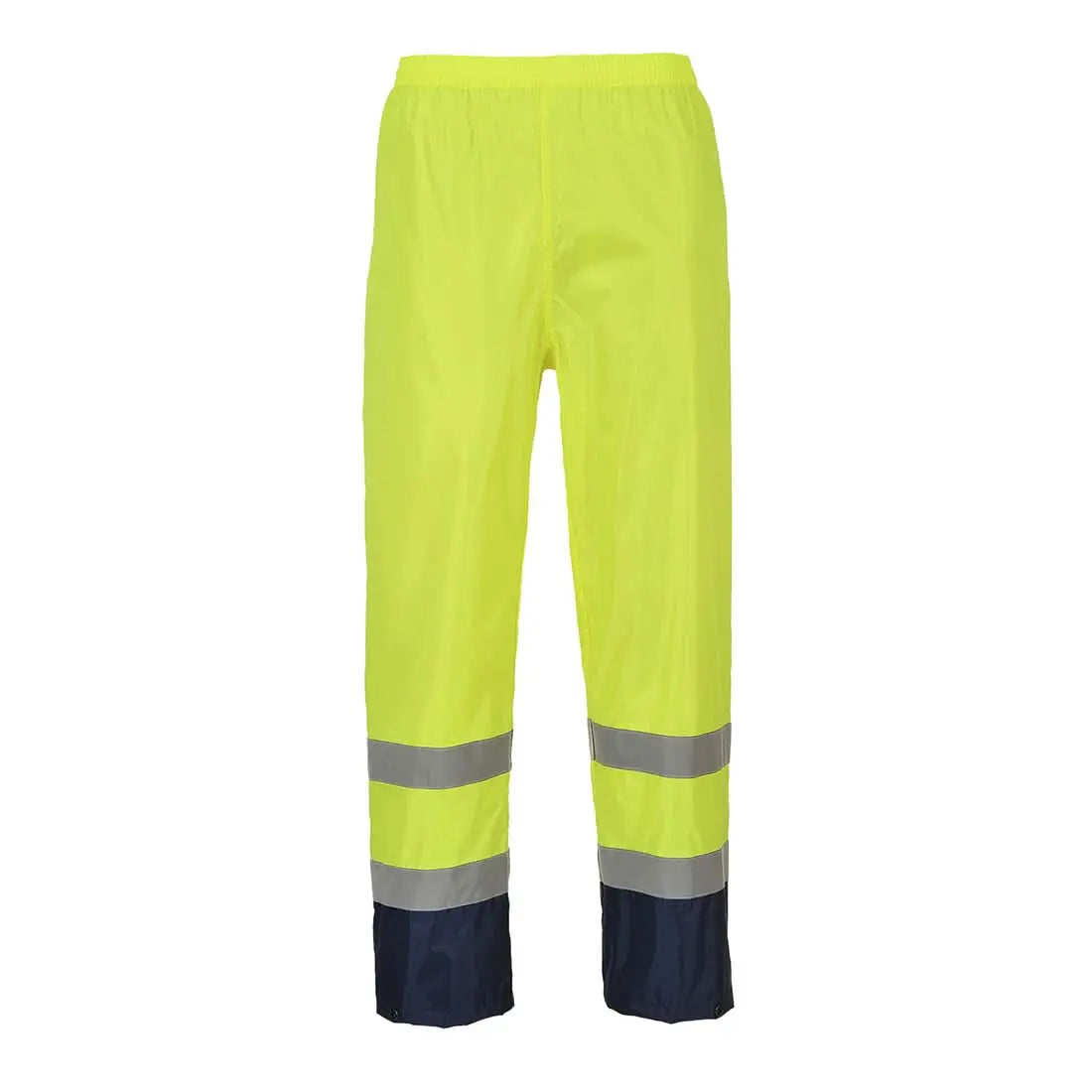 Hi Vis Contrast Classic Rain Trousers H444 - Yellow Navy - Customisable Rain Trousers