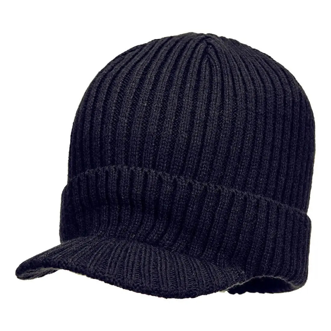 Beanie Hat With Peak Ha24 - Navy - Customisable All Weather Accessories
