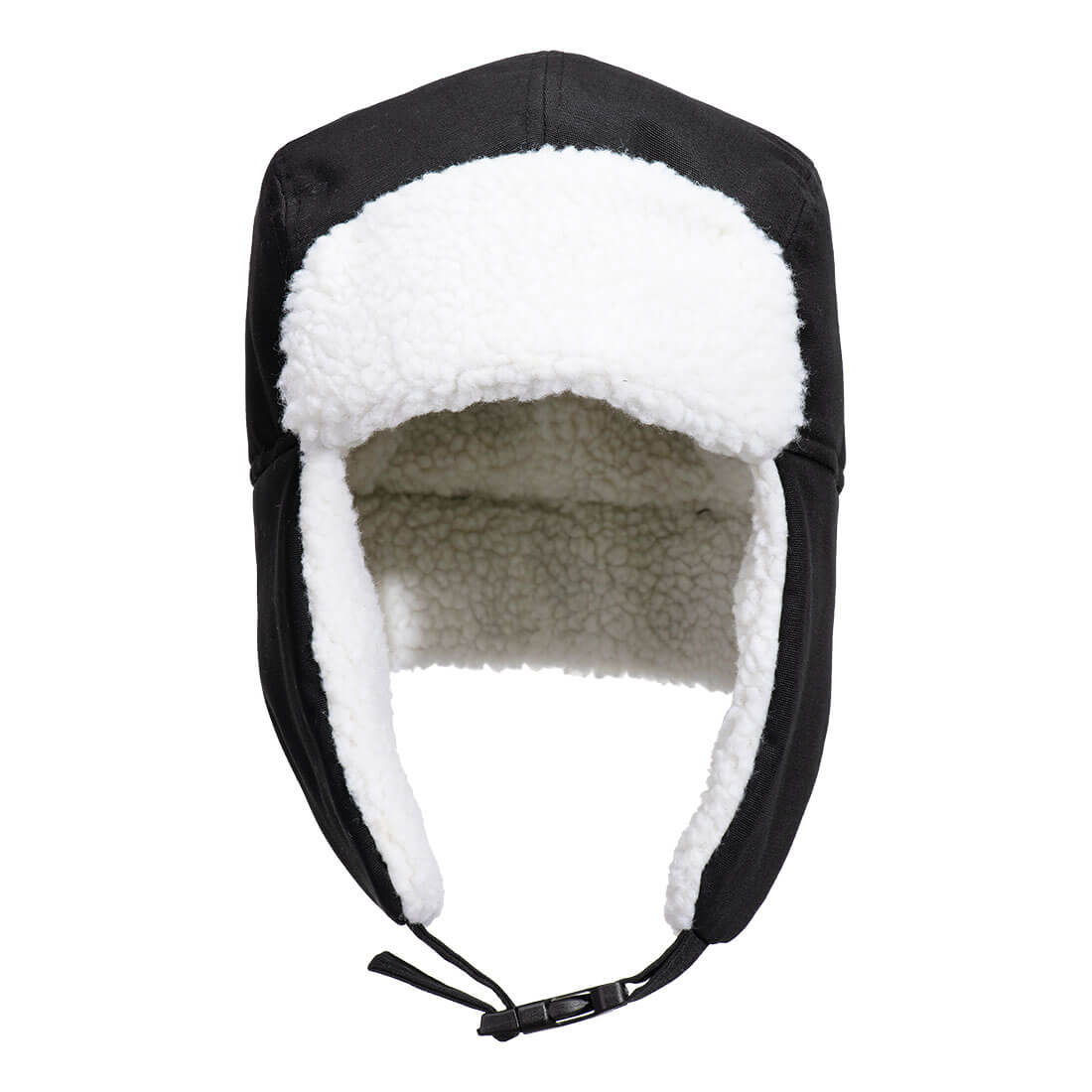 Sherpa Lined Trapper Hat Ha33 - Black R - Customisable All Weather Accessories