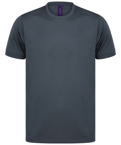 Henbury Hi Cool Performance T Shirt HB024 - Charcoal - Customisable T-Shirts