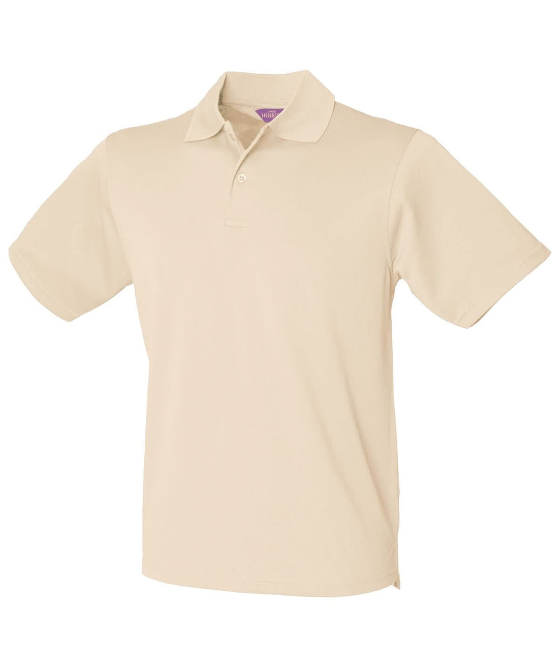 Henbury Coolplus Polo Shirt Natural HB475 - Natural - Customisable Polos