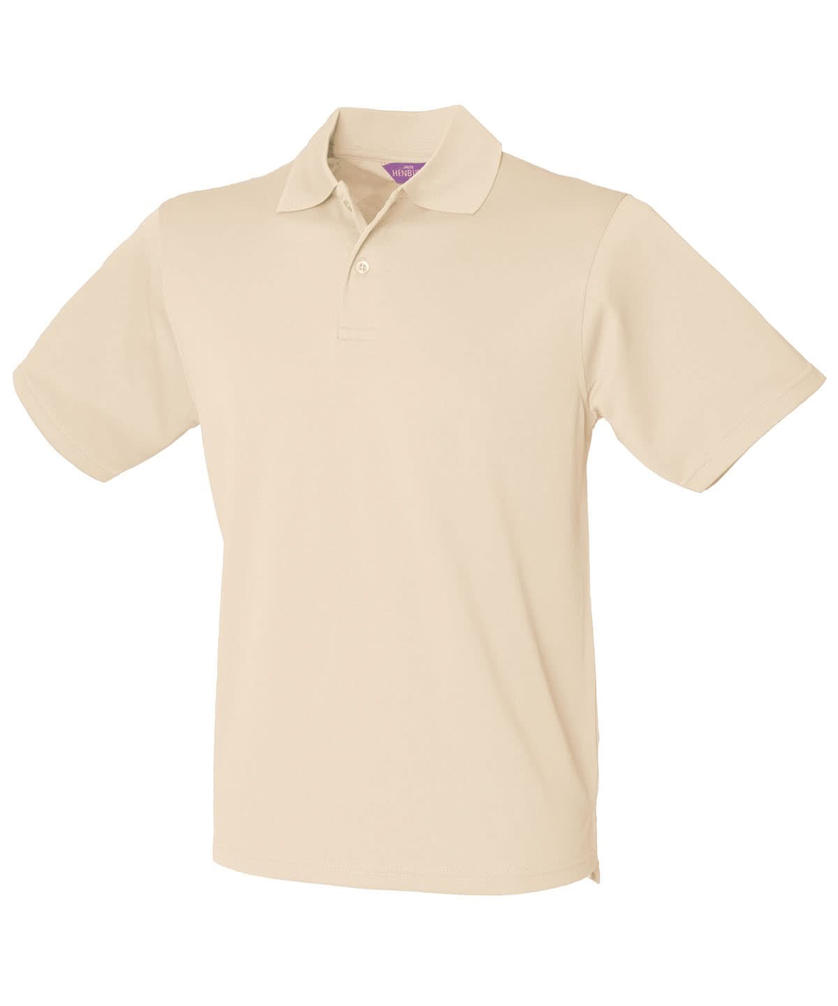 Henbury Coolplus Polo Shirt Natural HB475 - Natural - Customisable Polos