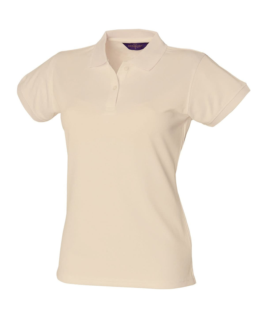 Henbury Womens Coolplus Polo Shirt Natural HB476 - Natural - Customisable Polos