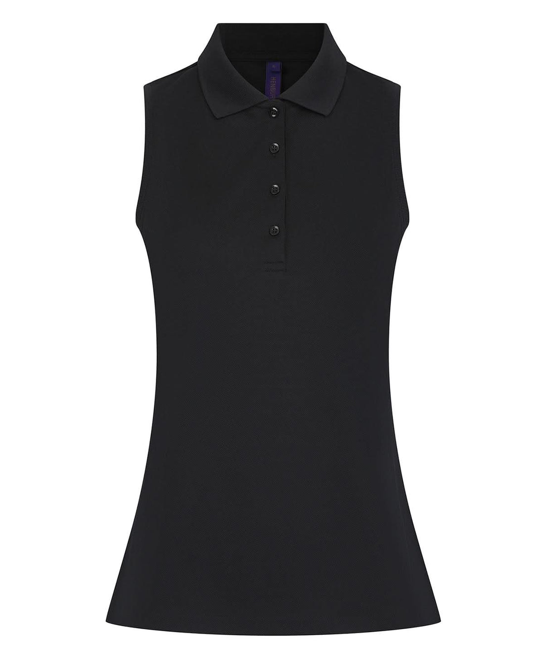 Henbury WomenS Sleeveless Coolplus Polo Shirt HB477 - Black - Customisable Polos