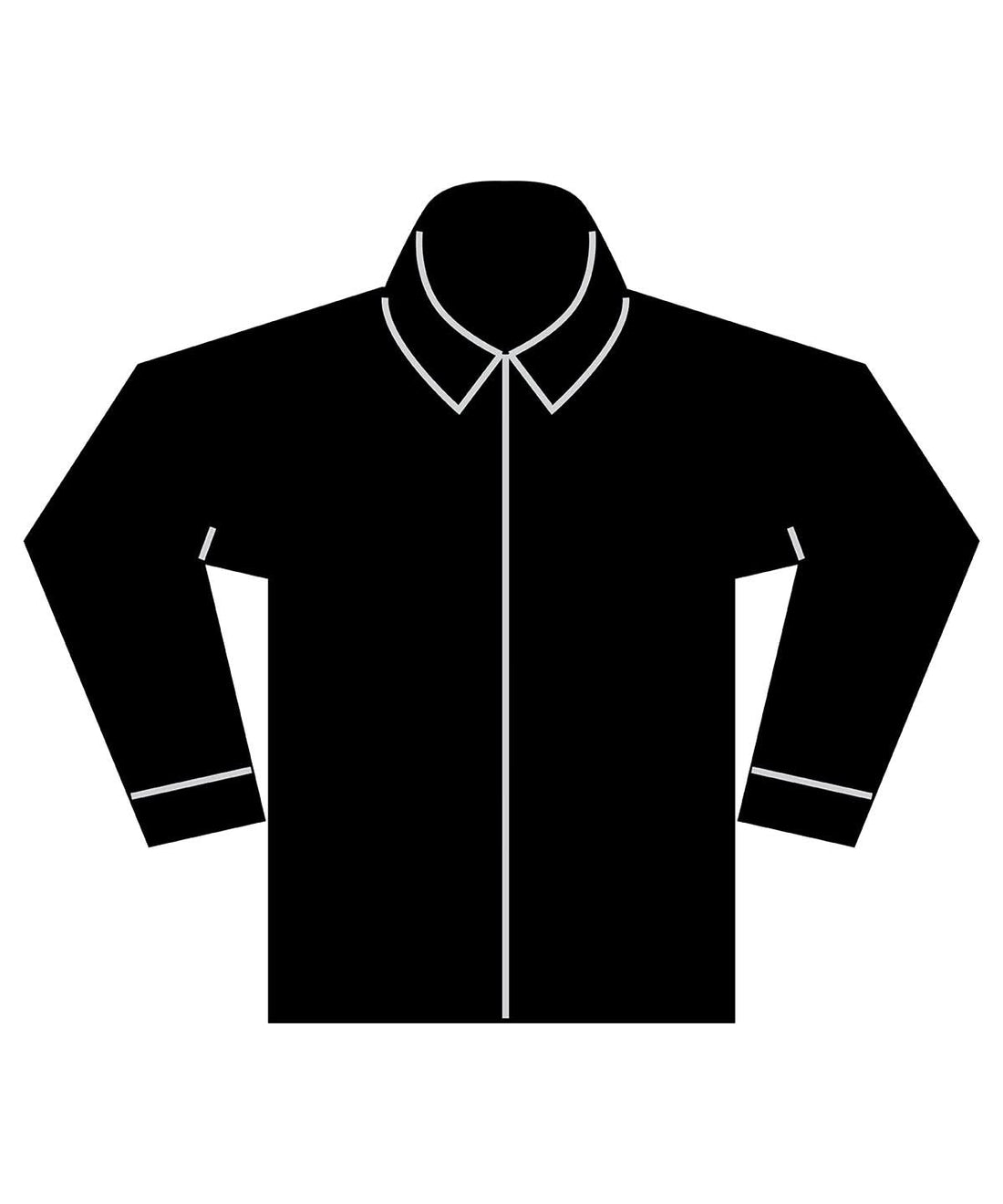 Henbury Long Sleeve Cotton Feel Coolplus Shirt HB582 - Black - Customisable Shirts