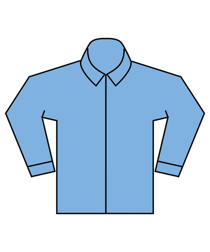Henbury Long Sleeve Cotton Feel Coolplus Shirt HB582 - Light Blue - Customisable Shirts