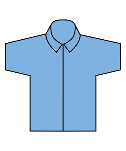 Henbury Short Sleeve Cotton Feel Coolplus Shirt HB588 - Light Blue - Customisable Shirts