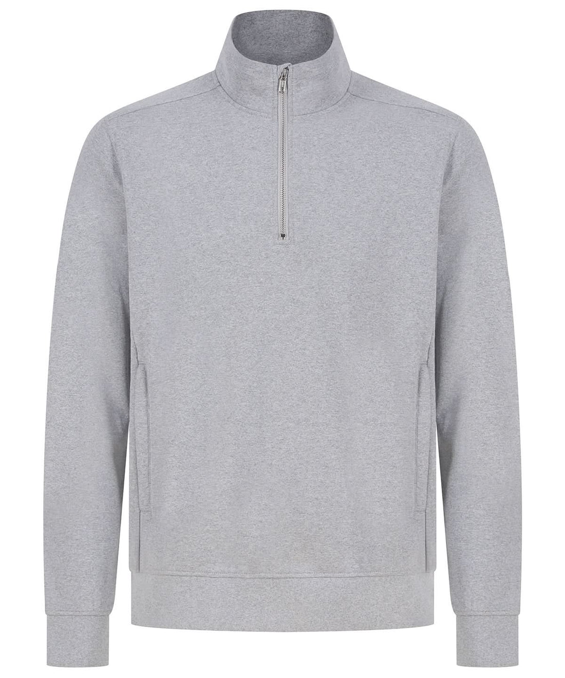 Henbury Unisex Sustainable Zip Sweatshirt HB842 - Heather Grey - Customisable Sweatshirts