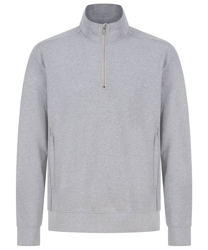 Henbury Unisex Sustainable Zip Sweatshirt HB842 - Heather Grey - Customisable Sweatshirts