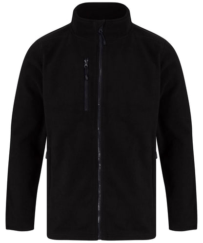 Henbury Recycled Polyester Microfleece Jacket HB860 - Black - Customisable Jackets