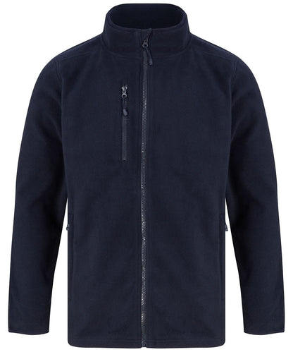 Henbury Recycled Polyester Microfleece Jacket HB860 - Navy - Customisable Jackets