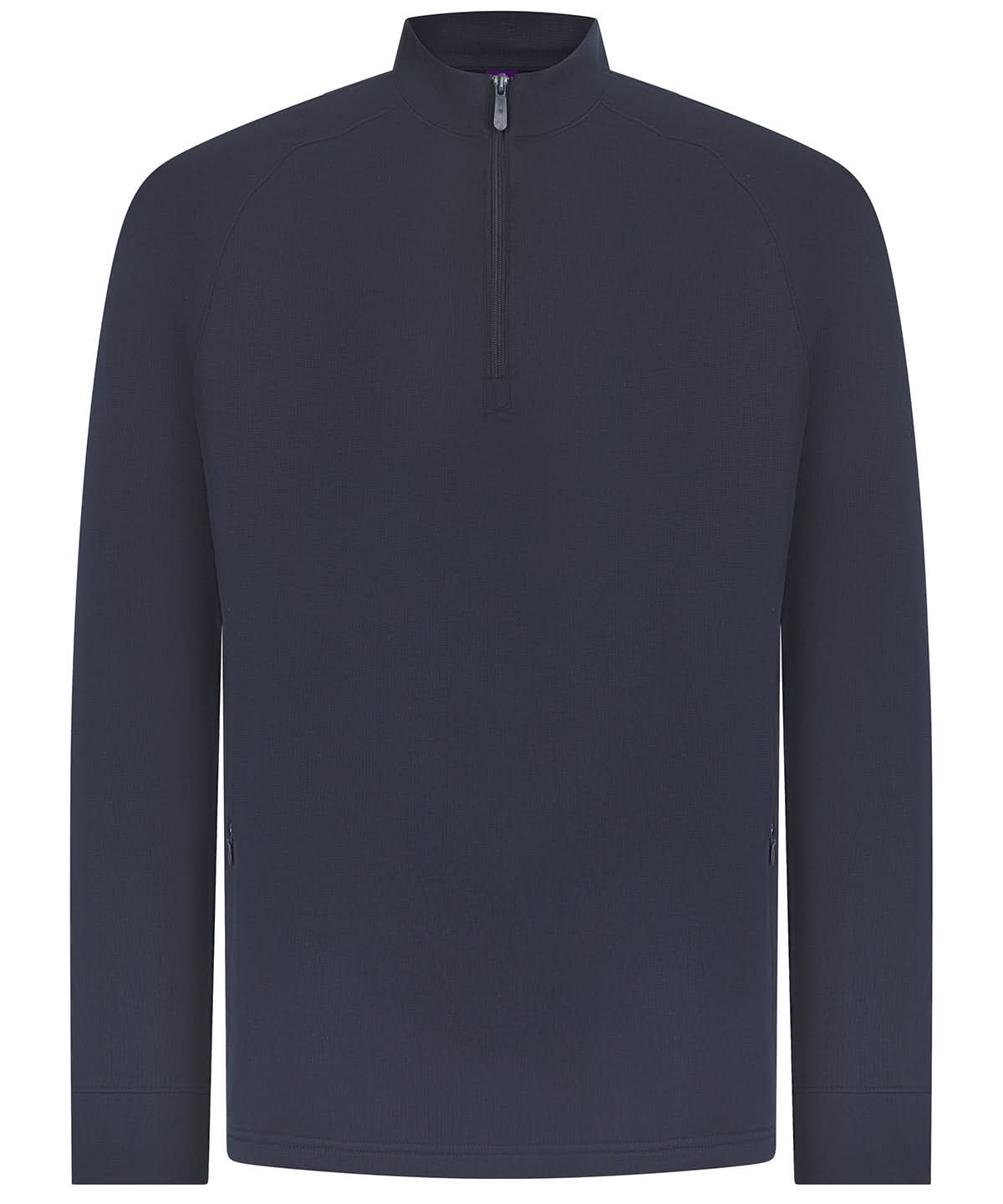 Henbury Zip Top With Wicking Finish HB862 - Navy - Customisable Sweatshirts