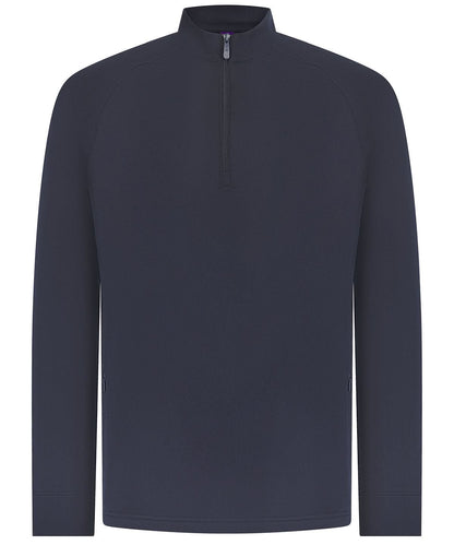 Henbury Zip Top With Wicking Finish HB862 - Navy - Customisable Sweatshirts