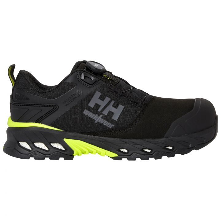 Helly Hansen Magni Evo Low BOA S7L HT Safety Trainers - 78340 - Black Dark Lime - Customisable Safety Trainers