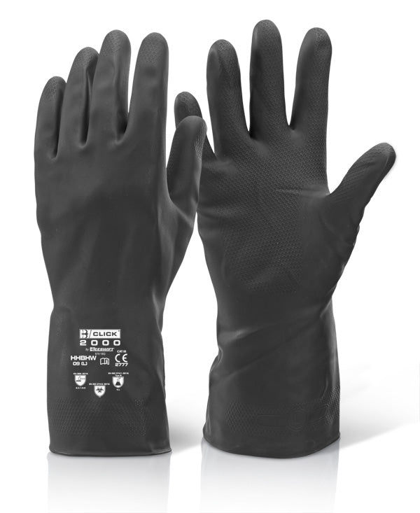 Beeswift House Hold Heavyweight Gloves - Black - Customisable Chemical