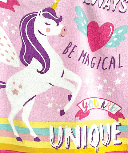 Home &amp; Living Kids microfibre changing robe HL008 - Unicorn 3+ Years - Customisable Robes