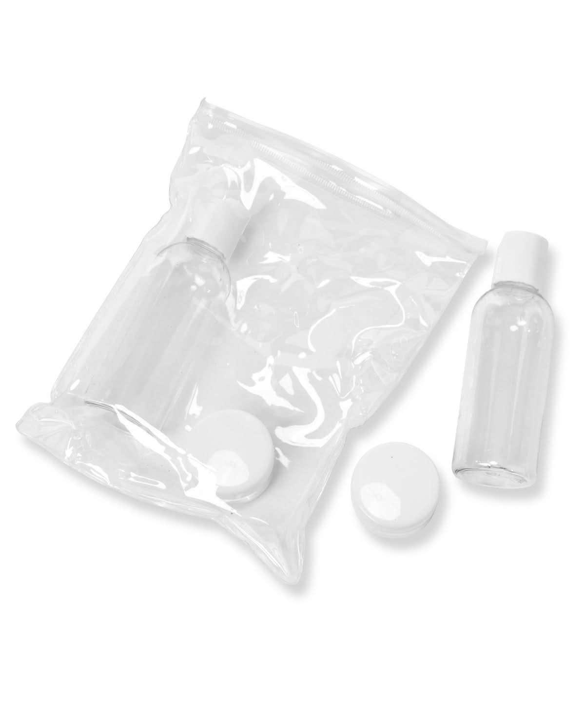 Home &amp; Living Travel bottle kit HL030 - Clear One size - Customisable Bottles