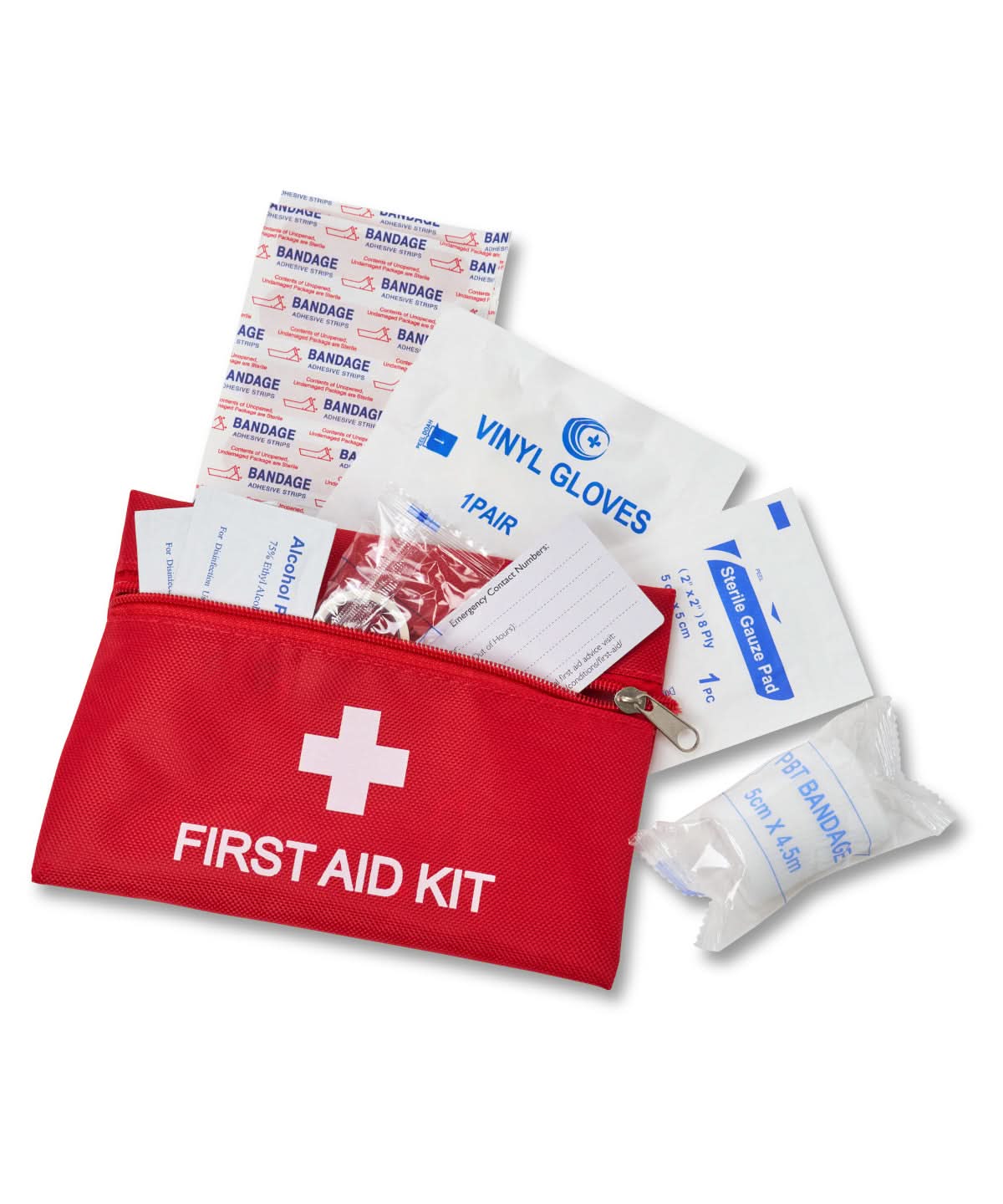 Home &amp; Living Travel first aid kit HL035 - Red One size - Customisable First Aid Boxes