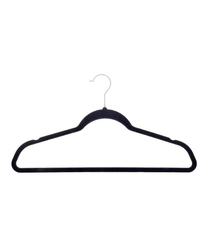 Home &amp; Living Velvet effect coat hangers 25 pack HL060 - Black One size - Customisable Accessories