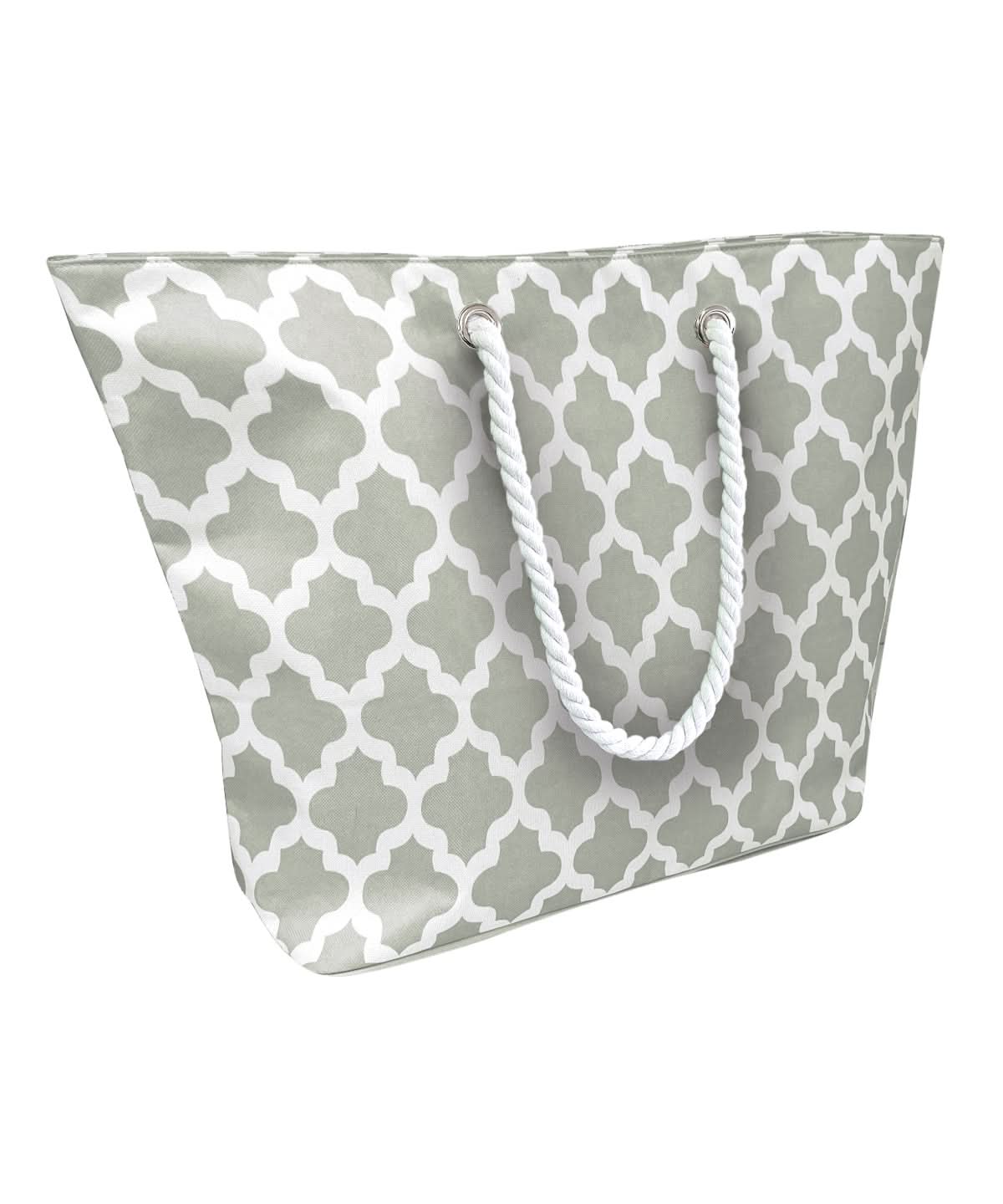 Home &amp; Living Beach cool bag HL205 - Grey White One size - Customisable Bags