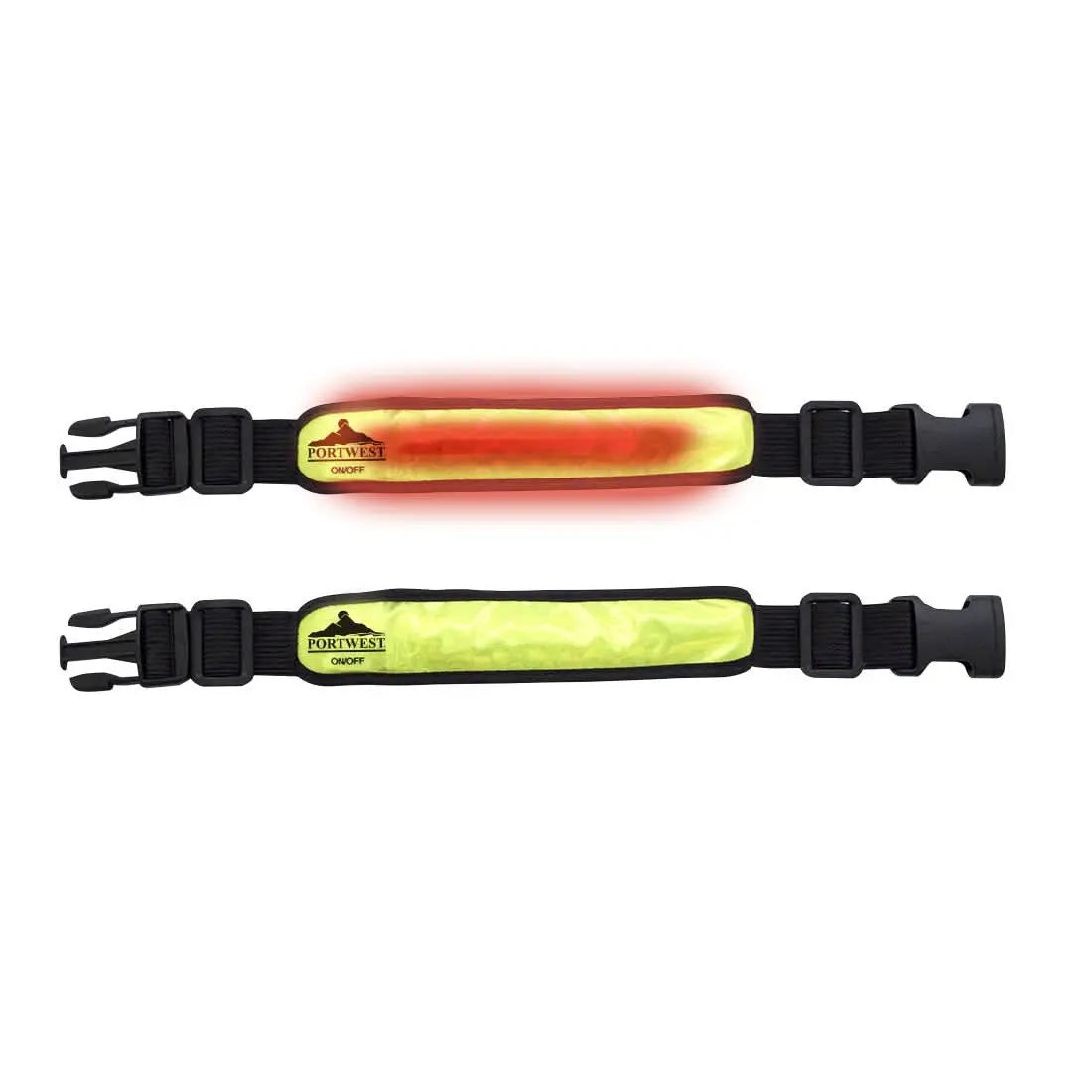Illuminated Flashing Armband - Yellow - Customisable PPE