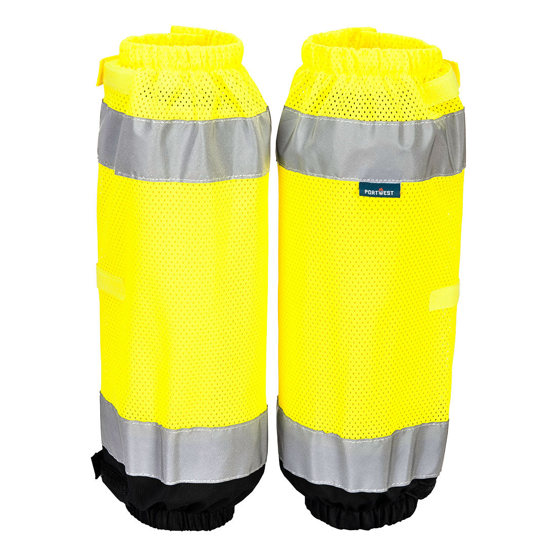 Hi Vis Contrast Gaiters Hv389 - Yellow Black R - Customisable High Visibility Accessories