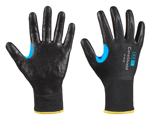 Honeywell Coreshield Smooth Nitrile Cut E Gloves - Black - Customisable Nitrile